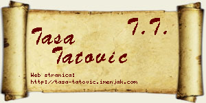 Tasa Tatović vizit kartica